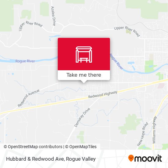 Hubbard & Redwood Ave map