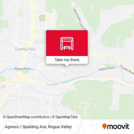 Agness / Spalding Ave map