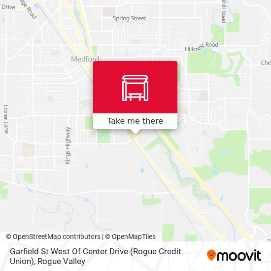 Garfield St West Of Center Drive (Rogue Credit Union) map