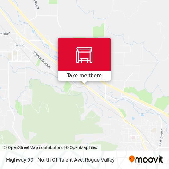 Highway 99 - North Of Talent Ave map