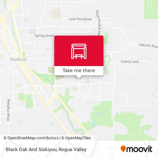 Black Oak And Siskiyou map