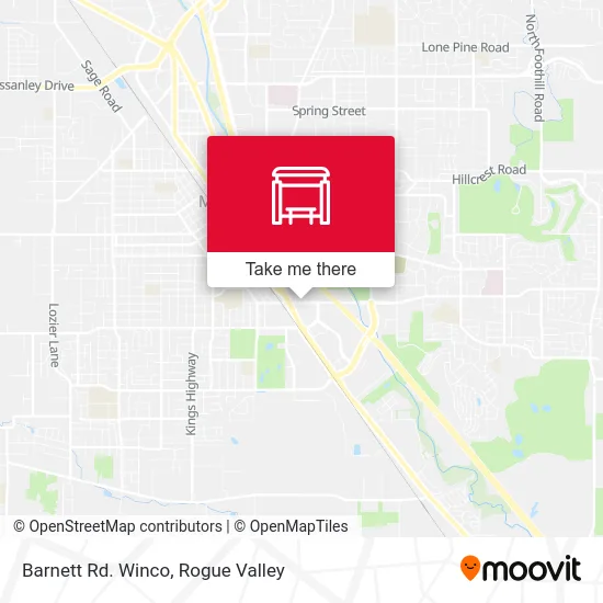 Barnett Rd. Winco map
