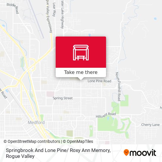 Mapa de Springbrook And Lone Pine/ Roxy Ann Memory
