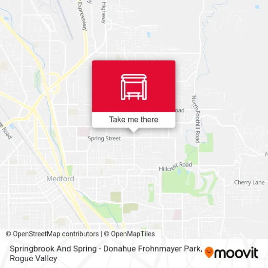 Mapa de Springbrook And Spring - Donahue Frohnmayer Park