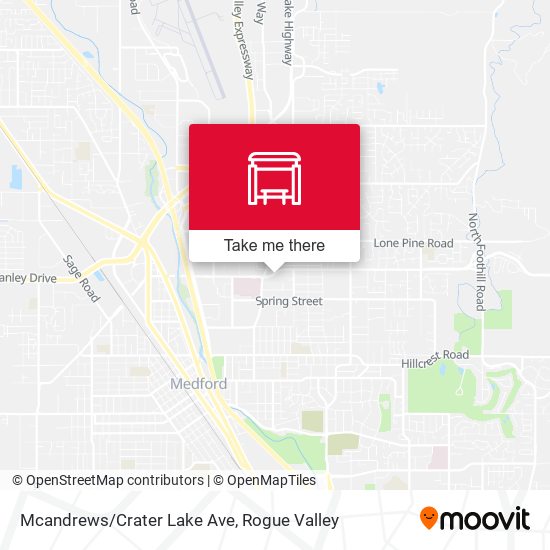 Mcandrews/Crater Lake Ave map