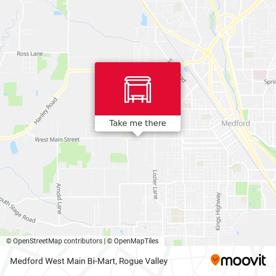 Medford West Main Bi-Mart map