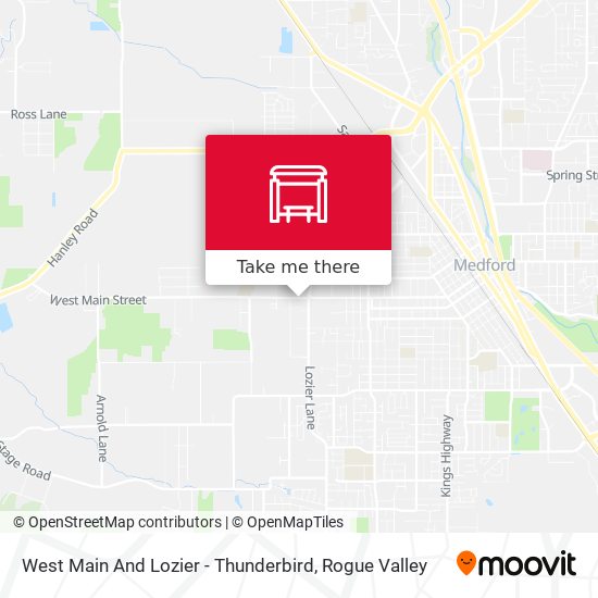 West Main And Lozier - Thunderbird map