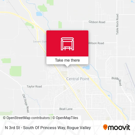 N 3rd St - South Of Princess Way map