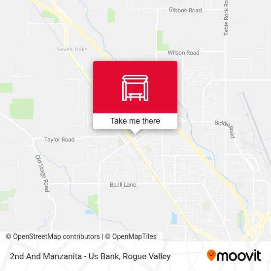 2nd And Manzanita - Us Bank map