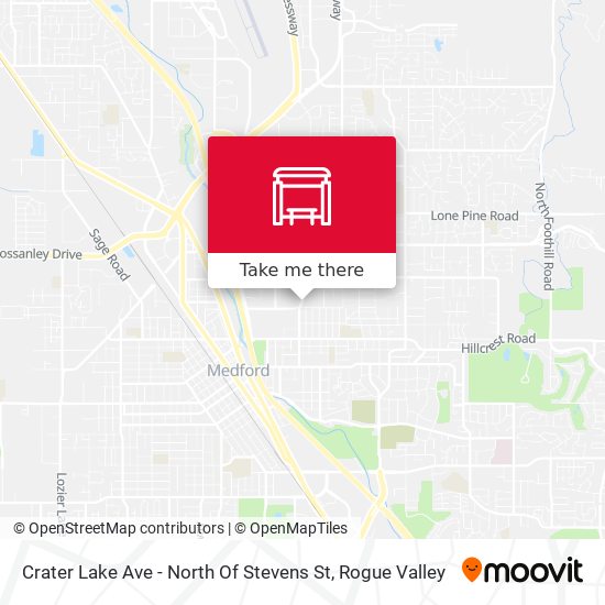 Crater Lake Ave - North Of Stevens St map