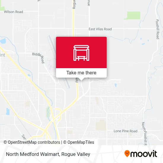 North Medford Walmart map
