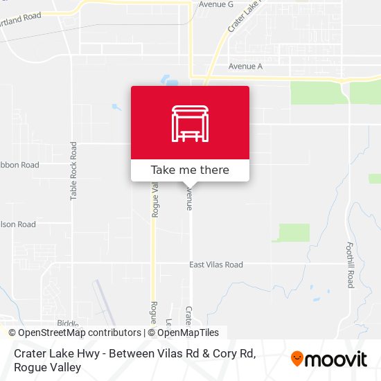 Crater Lake Hwy - Between Vilas Rd & Cory Rd map