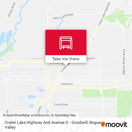 Crater Lake Highway And Avenue G - Goodwill map