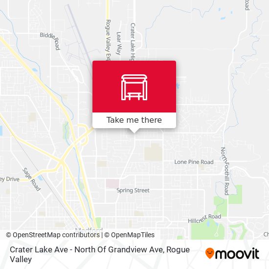 Crater Lake Ave - North Of Grandview Ave map