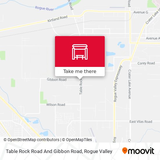 Table Rock Road And Gibbon Road map