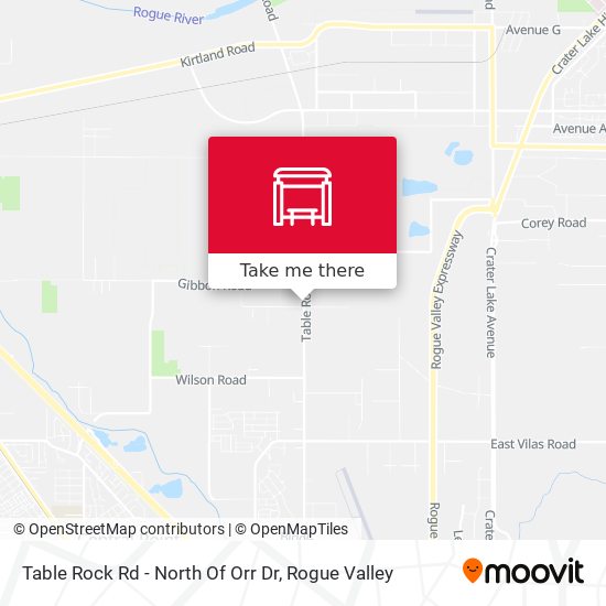 Table Rock Rd - North Of Orr Dr map