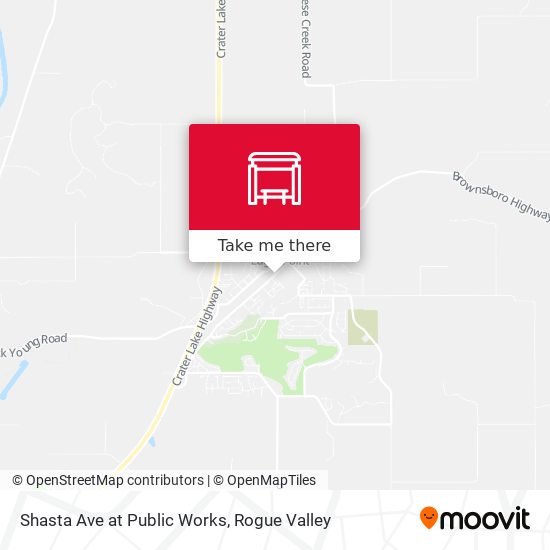 Shasta Ave at Public Works map