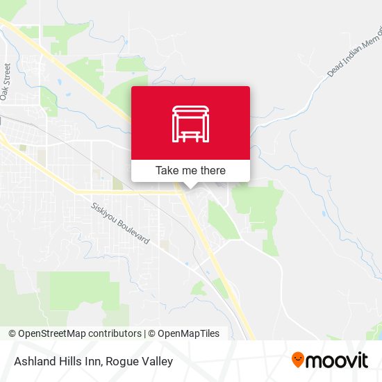Ashland Hills Inn map