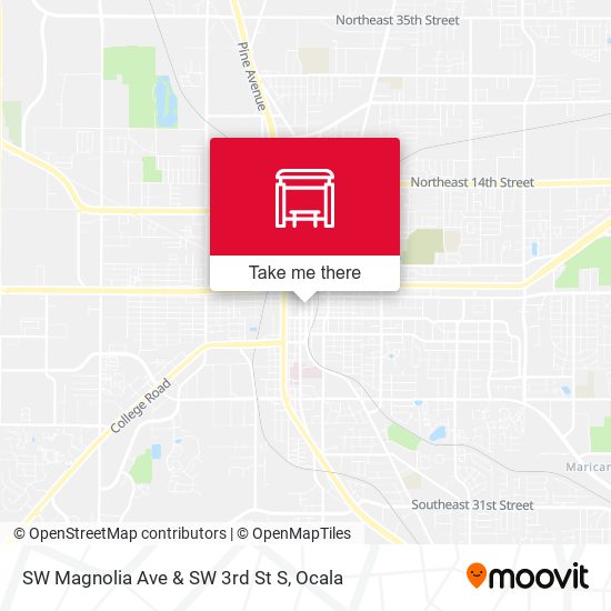 SW Magnolia Ave & SW 3rd St S map