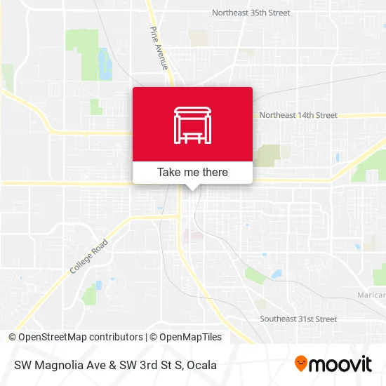 SW Magnolia Ave & SW 3rd St S map