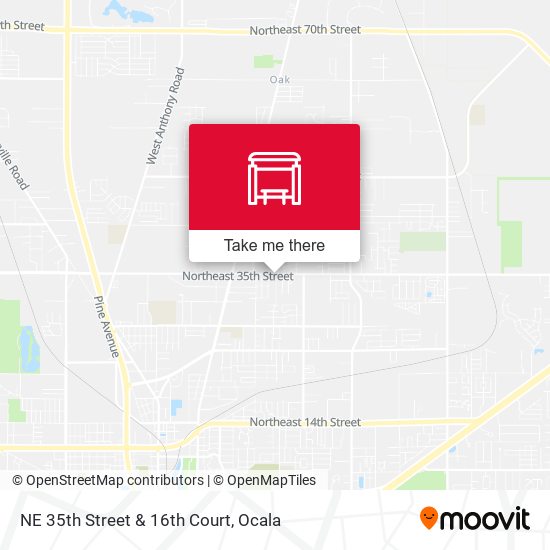 NE 35th Street &  16th Court map