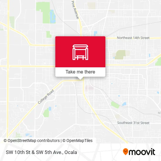 SW 10th St & SW 5th Ave. map