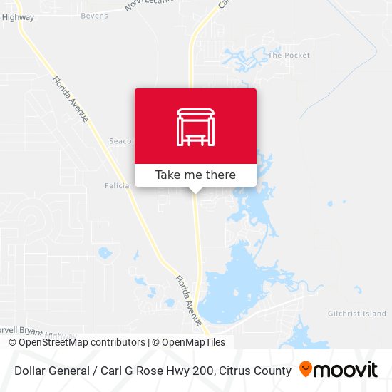 Mapa de Dollar General / Carl G Rose Hwy 200