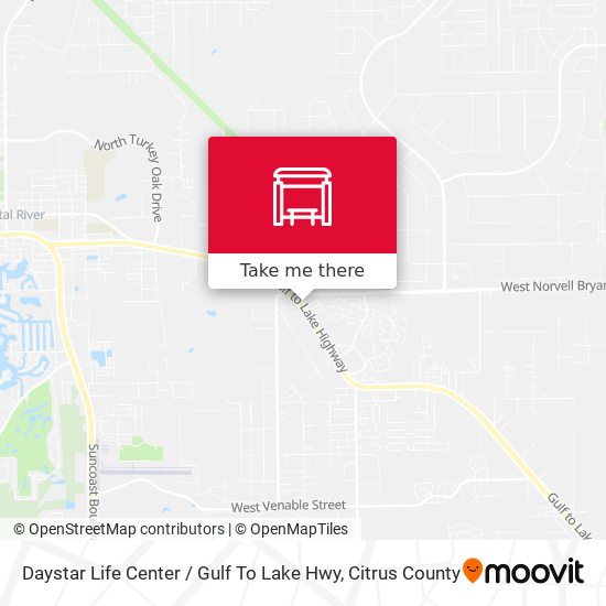 Daystar Life Center / Gulf To Lake Hwy map