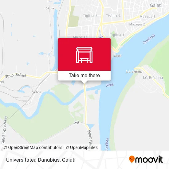 Universitatea Danubius map
