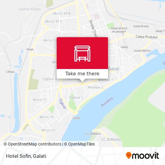 Hotel Sofin map