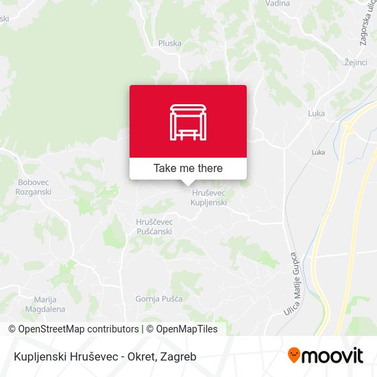 Kupljenski Hruševec - Okret map