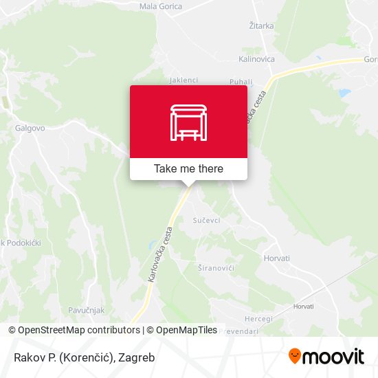 Rakov P. (Korenčić) map
