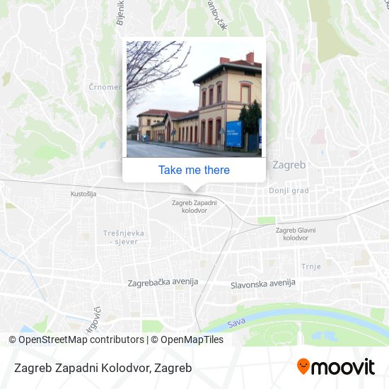 Zagreb Zapadni Kolodvor map