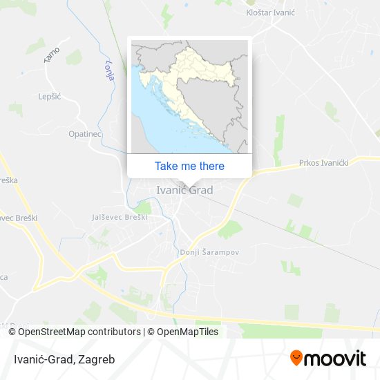 Ivanić-Grad map