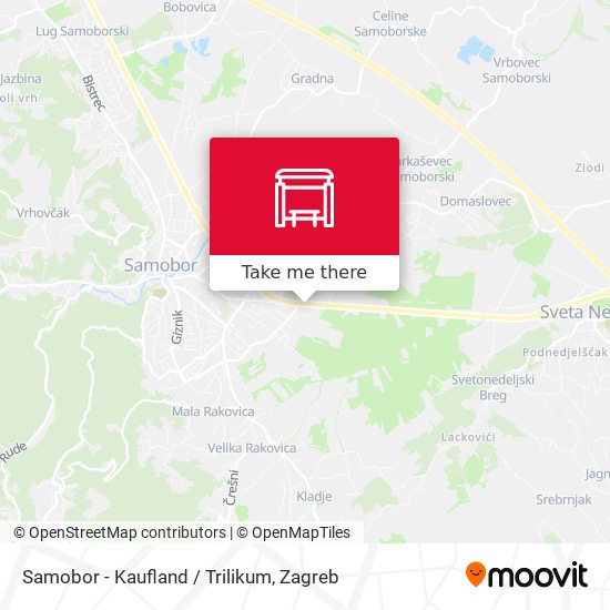 Samobor - Kaufland / Trilikum map