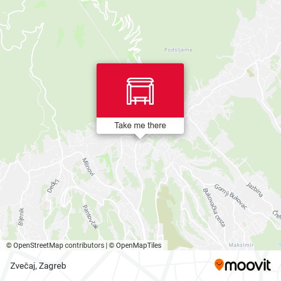 Zvečaj map