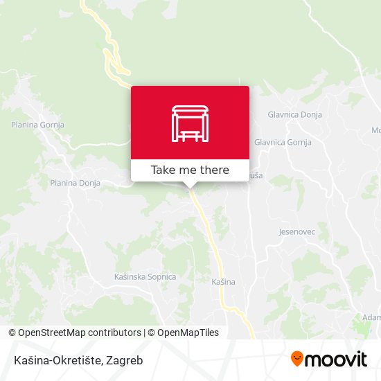 Kašina-Okretište map