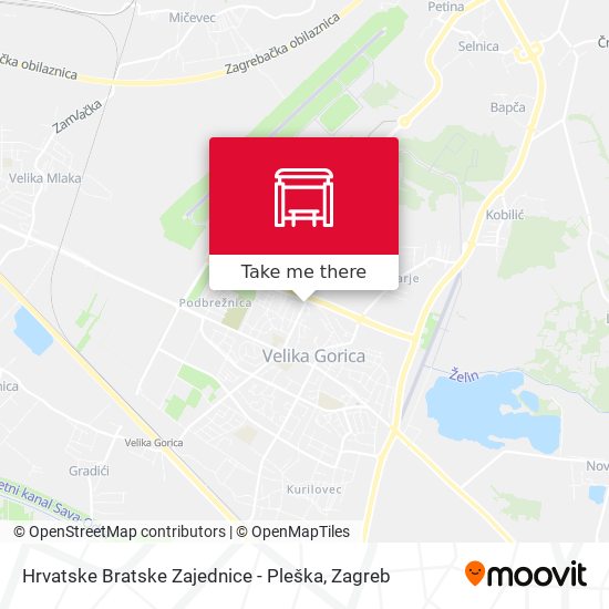 Hrvatske Bratske Zajednice - Pleška map