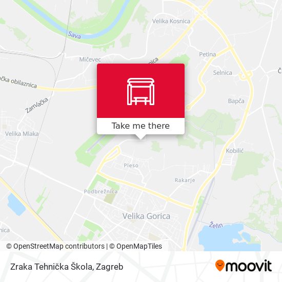 Zraka Tehnička Škola map