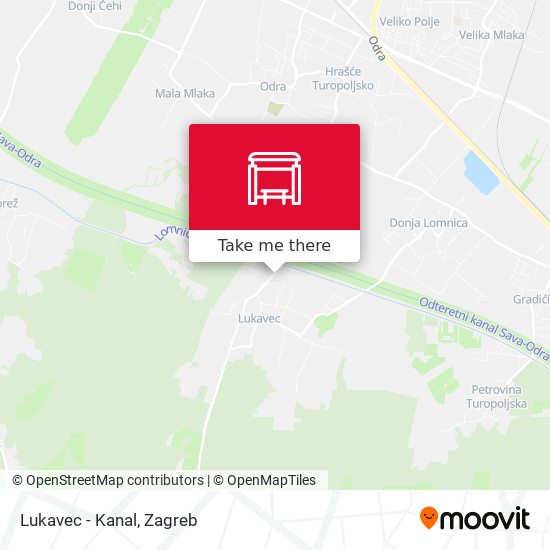 Lukavec - Kanal map