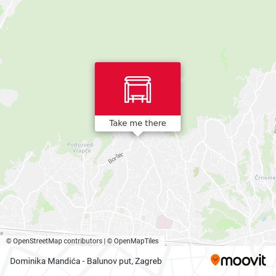 Dominika Mandića - Balunov put map