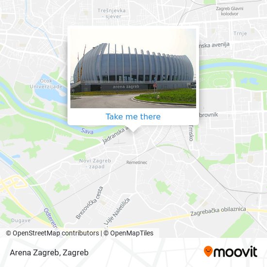 Arena Zagreb map