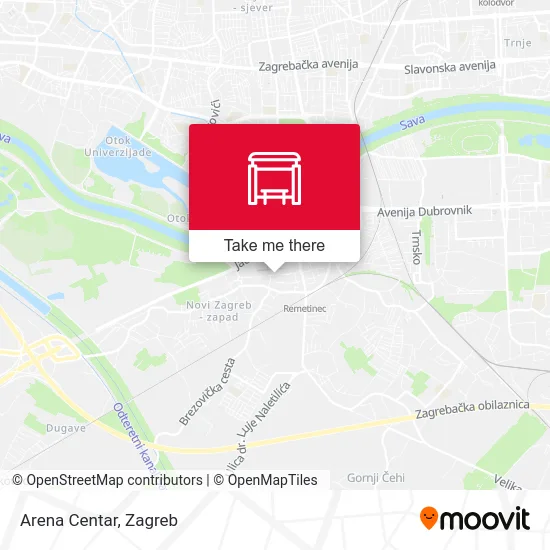 Arena Centar map