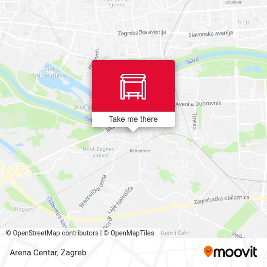 Arena Centar map