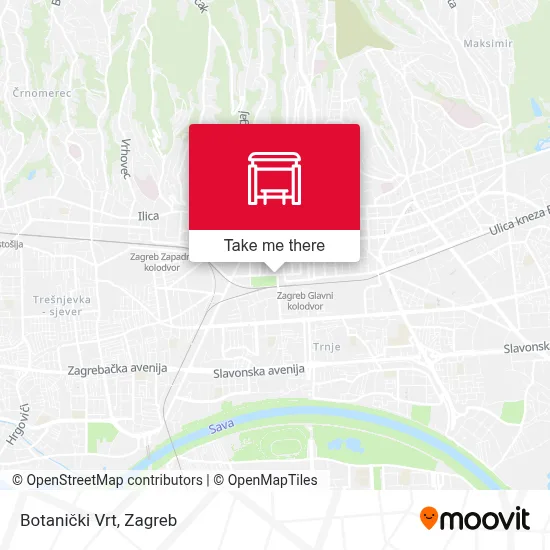 Botanički Vrt map