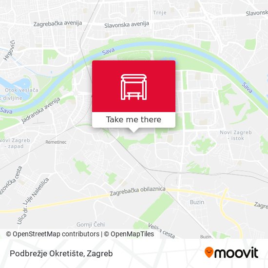 Podbrežje Okretište map