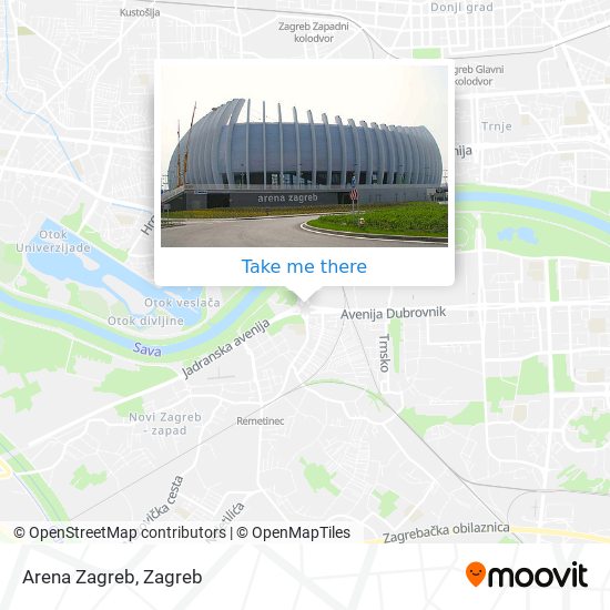 Arena Zagreb map