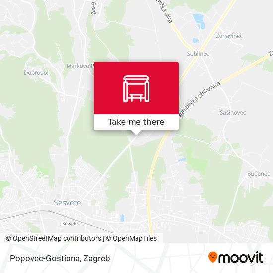 Popovec-Gostiona map