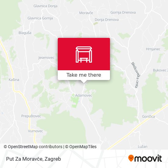 Put Za Moravče map