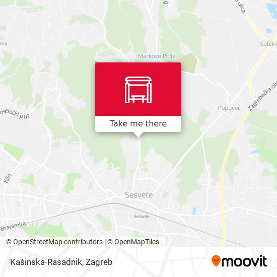 Kašinska-Rasadnik map